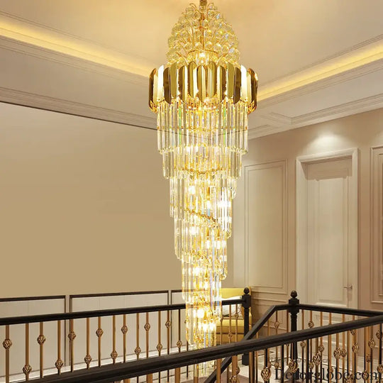 Crystal Stair Chandeliers - Elegant Indoor Lighting for Living Rooms, Staircases, and Loft Spaces - DecorGlobe