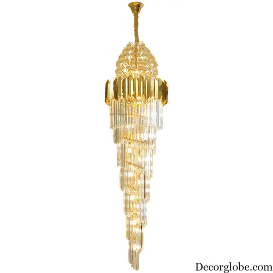 Crystal Stair Chandeliers - Elegant Indoor Lighting for Living Rooms, Staircases, and Loft Spaces - DecorGlobe