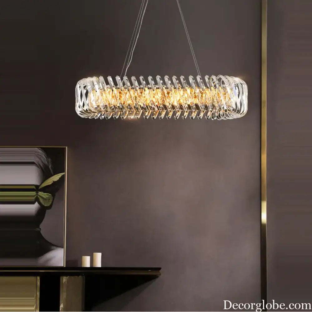 Olivia's Art Deco Crystal Glass LED Chandelier - DecorGlobe