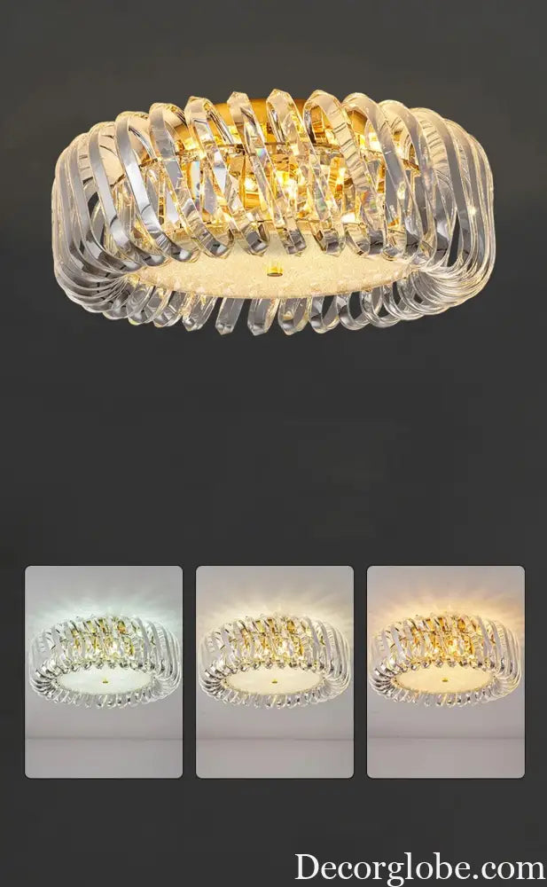 Olivia's Art Deco Crystal Glass LED Chandelier - DecorGlobe