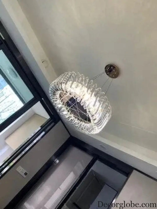 Olivia's Art Deco Crystal Glass LED Chandelier - DecorGlobe