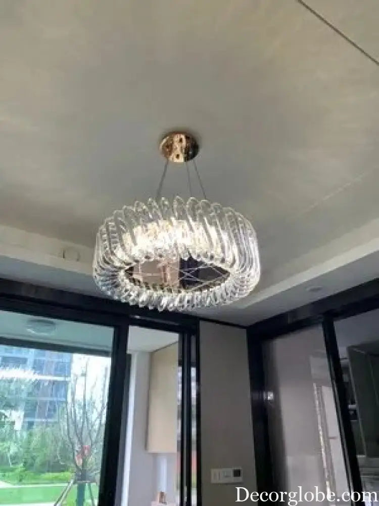 Olivia's Art Deco Crystal Glass LED Chandelier - DecorGlobe