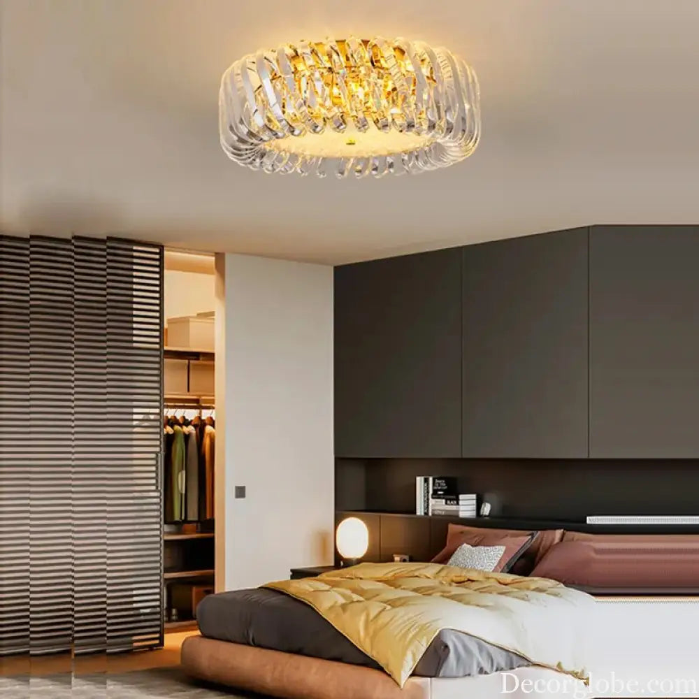 Olivia's Art Deco Crystal Glass LED Chandelier - DecorGlobe