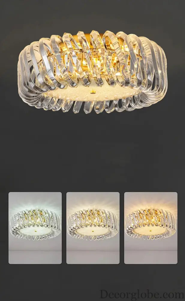 Olivia's Art Deco Crystal Glass LED Chandelier - DecorGlobe