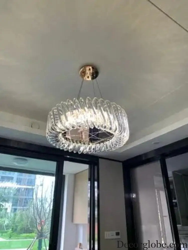 Olivia's Art Deco Crystal Glass LED Chandelier - DecorGlobe