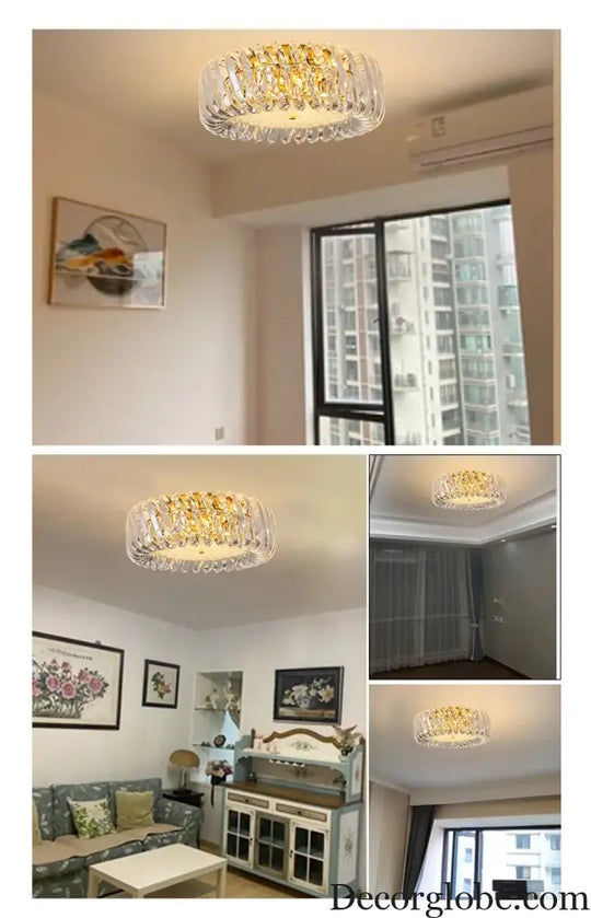 Olivia's Art Deco Crystal Glass LED Chandelier - DecorGlobe