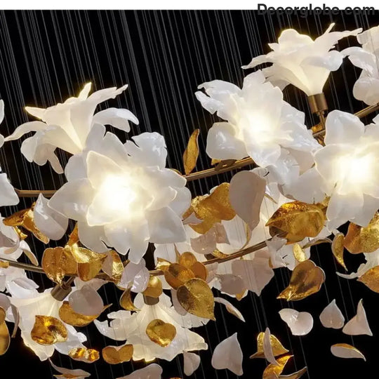 Decor globe Loft Crystal Ceiling Chandelier - Luxury Crystal Hanging Light for Staircases, Living Rooms, and Modern Villa Elegance - DecorGlobe