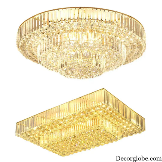 Dimmable LED Ceiling Lights - Classical Elegance with Remote Control for Living Room Decor - DecorGlobe