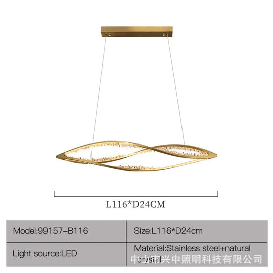 Duplex Staircase Long Crystal Chandelier for Loft &amp; Open-Air Spaces L116 D24cm