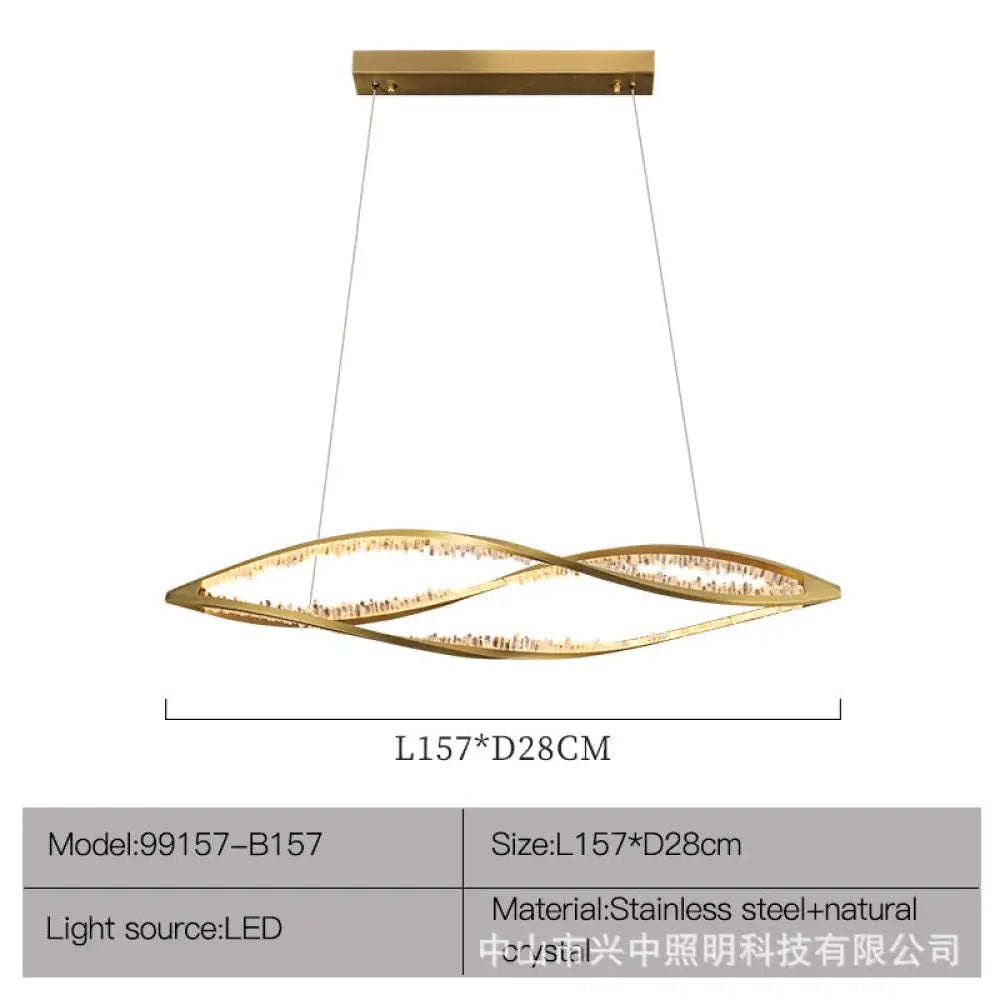 Duplex Staircase Long Crystal Chandelier for Loft &amp; Open-Air Spaces L157 D28cm