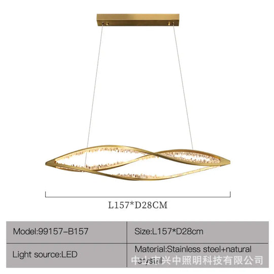 Duplex Staircase Long Crystal Chandelier for Loft &amp; Open-Air Spaces L157 D28cm