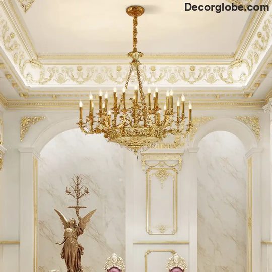 ÉLANOR French European Brass Candle Chandelier Chandelier