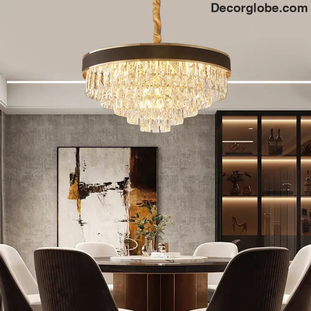 Elegant Black Chandelier - Postmodern Light Luxury for Living Rooms, Dining Rooms, and Bedrooms - DecorGlobe