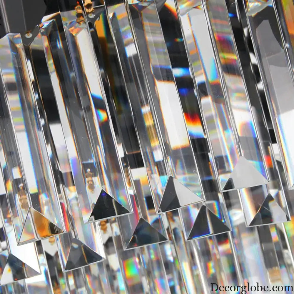 Elegant Black Crystal Chandelier - A Postmodern Light Luxury Addition for Modern Living Rooms and Bedrooms - DecorGlobe