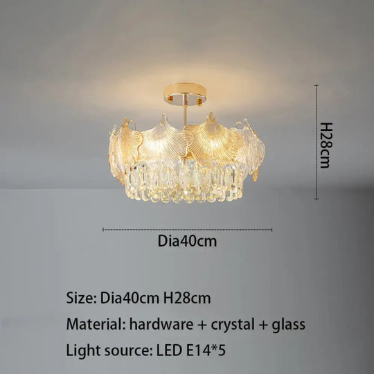 Elegant Crystal Ceiling Chandelier with LED Lighting - Luxury Home Decoration for Living Rooms, Bedrooms, and Restaurants - DecorGlobe