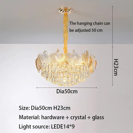 Elegant Crystal Ceiling Chandelier with LED Lighting - Luxury Home Decoration for Living Rooms, Bedrooms, and Restaurants - DecorGlobe