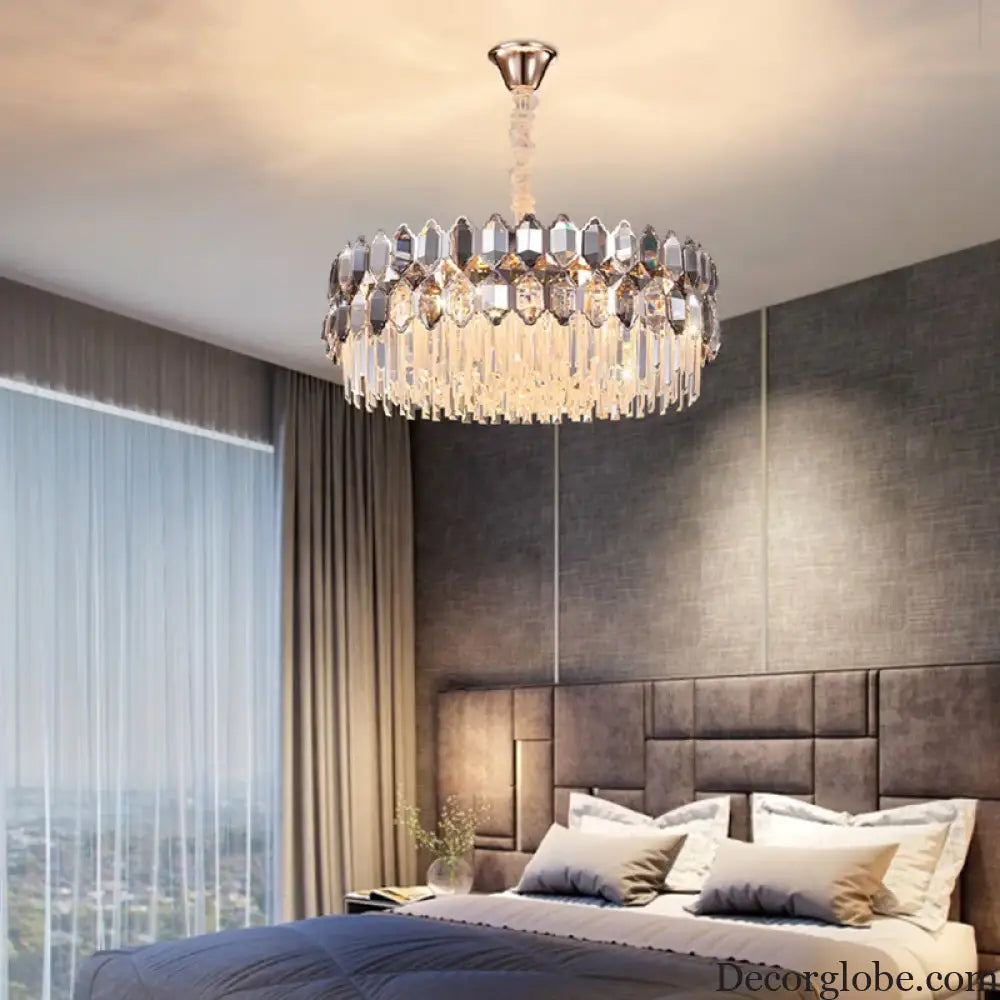Elegant Crystal Chandelier with a Touch of Light Luxury - Post-Modern Golden Beauty for Living Rooms, Dining Rooms, and Bedrooms - DecorGlobe