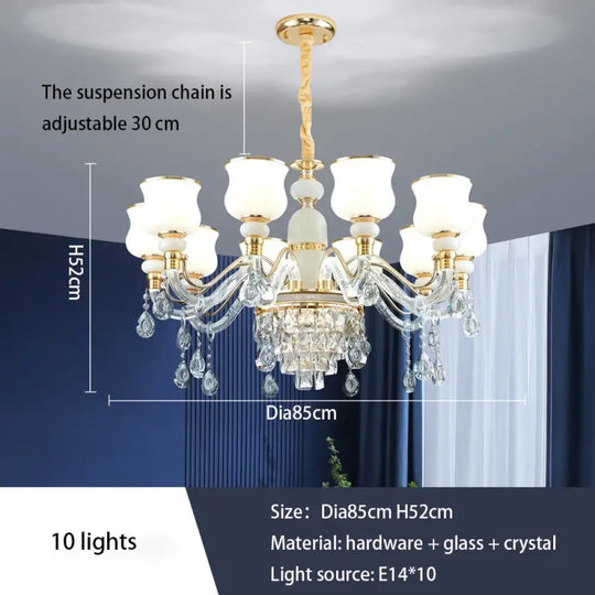 Elegant European Style Crystal Chandelier - Luxury Main Light for Living Rooms, Dining Rooms, and Villa Halls - DecorGlobe