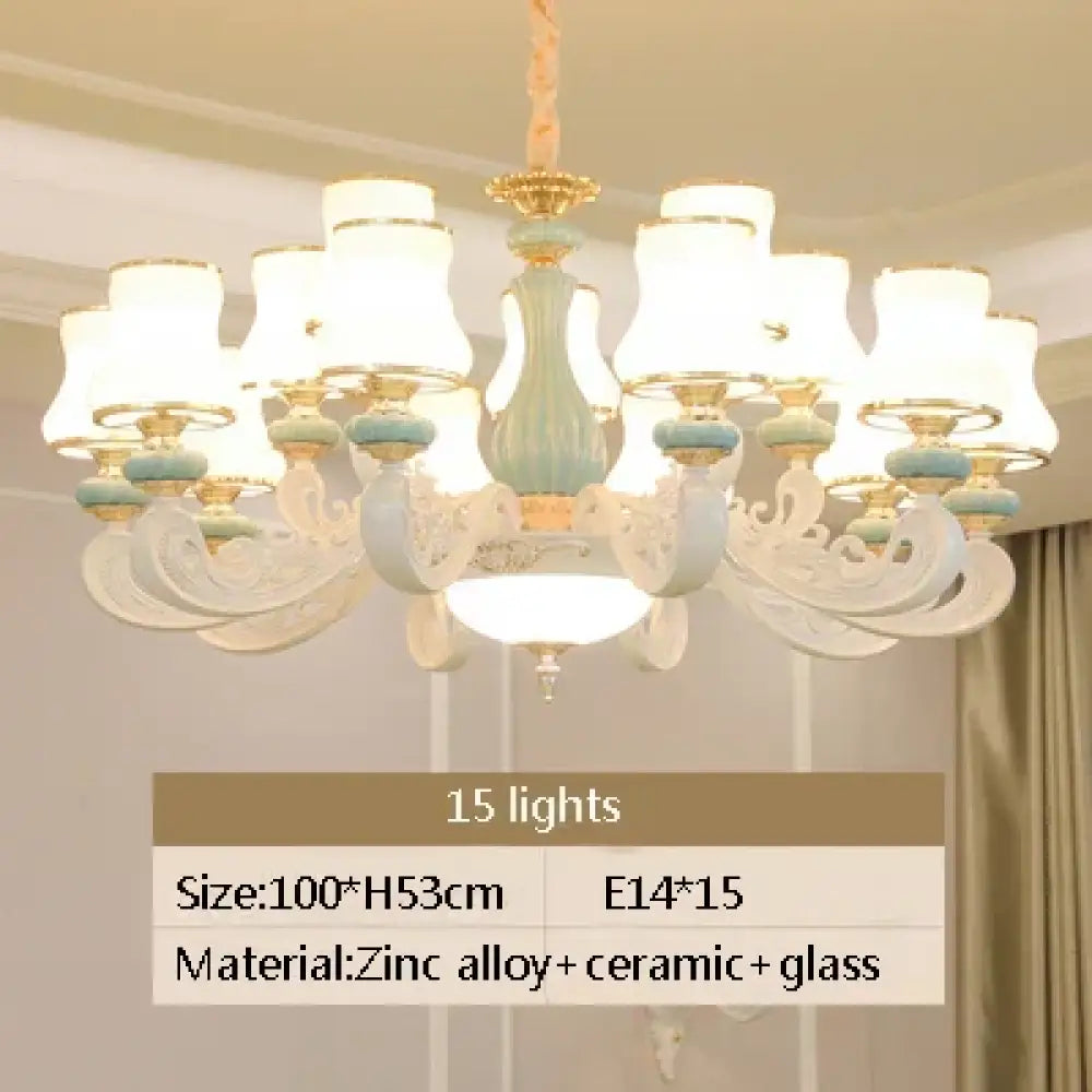 Elegant European-Style Duplex Building Chandelier - Ideal for Villa Living Rooms, Grand Halls, and Stairwells - DecorGlobe