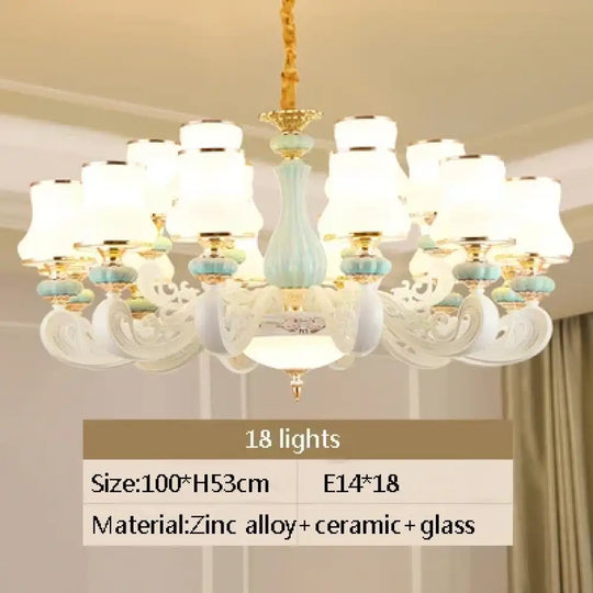 Elegant European-Style Duplex Building Chandelier - Ideal for Villa Living Rooms, Grand Halls, and Stairwells - DecorGlobe