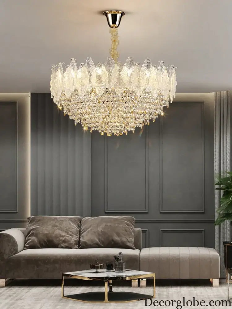 Elegant French Crystal Chandelier - Postmodern Light Luxury for a Luxurious Atmosphere in Living Rooms, Dining Rooms, and Bedrooms - DecorGlobe