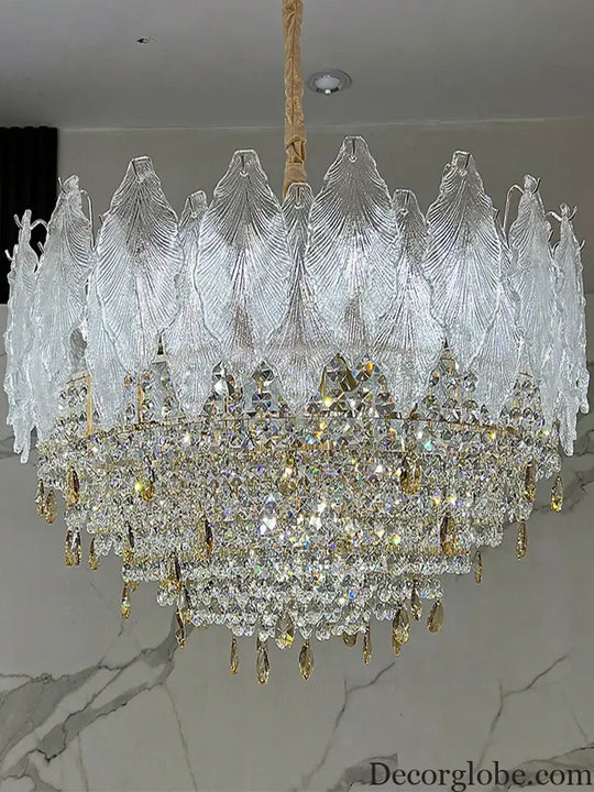 Elegant French Crystal Chandelier - Postmodern Light Luxury for a Luxurious Atmosphere in Living Rooms, Dining Rooms, and Bedrooms - DecorGlobe