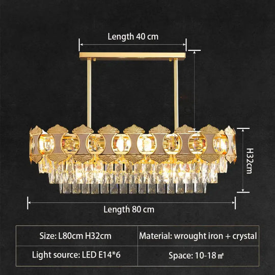 Elegant Golden Crystal Chandelier - Perfect for Master Bedrooms, Living Rooms, and Dining Rooms, Creating an Atmosphere of Simplicity and Light Luxury - DecorGlobe