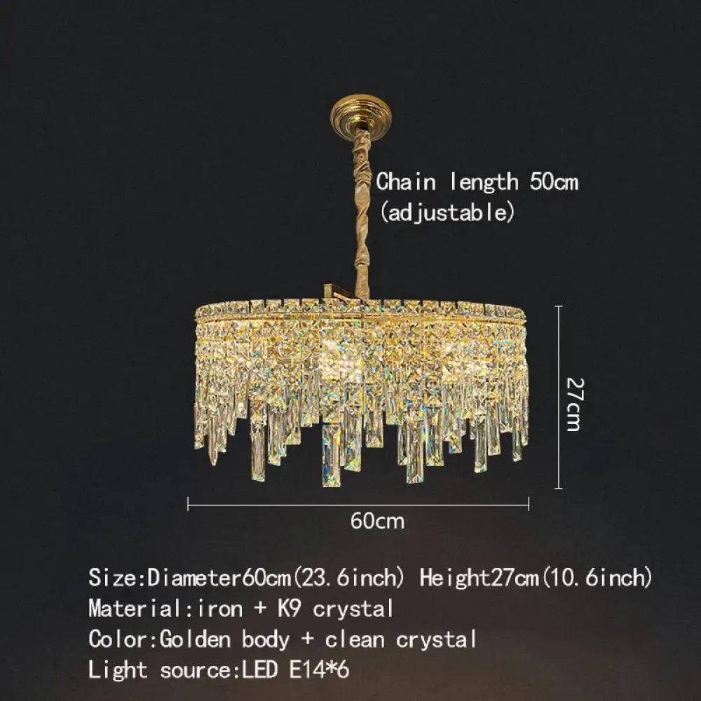 Elegant Golden Round Chandelier - A Creative New Design for Living Rooms, Dining Rooms, and More - DecorGlobe