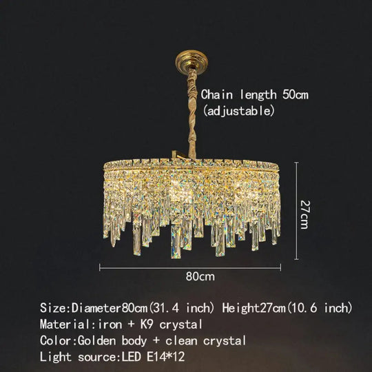 Elegant Golden Round Chandelier - A Creative New Design for Living Rooms, Dining Rooms, and More - DecorGlobe