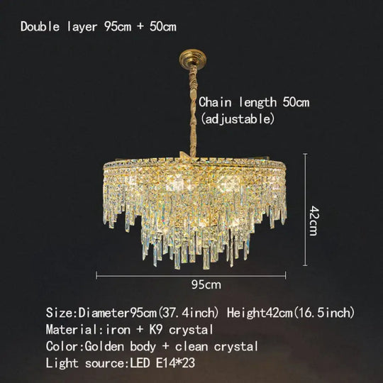 Elegant Golden Round Chandelier - A Creative New Design for Living Rooms, Dining Rooms, and More - DecorGlobe