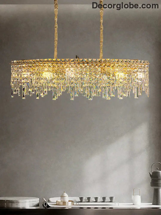 Elegant Golden Round Chandelier - A Creative New Design for Living Rooms, Dining Rooms, and More - DecorGlobe