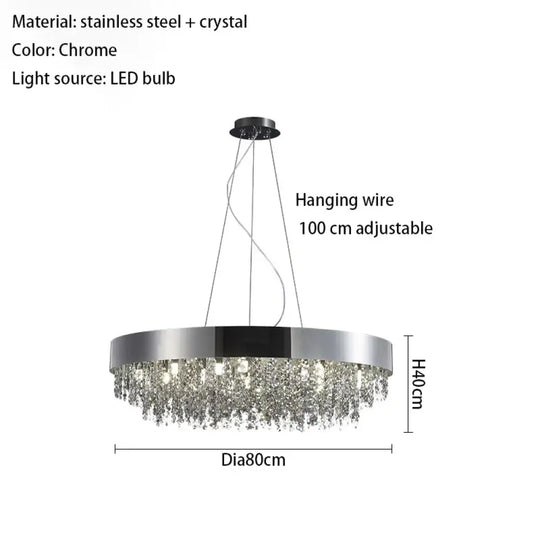 Elegant Light Luxury Crystal Chandelier - Modern Italian Creative Design for Living Rooms, Bedrooms, and Dining Rooms - DecorGlobe