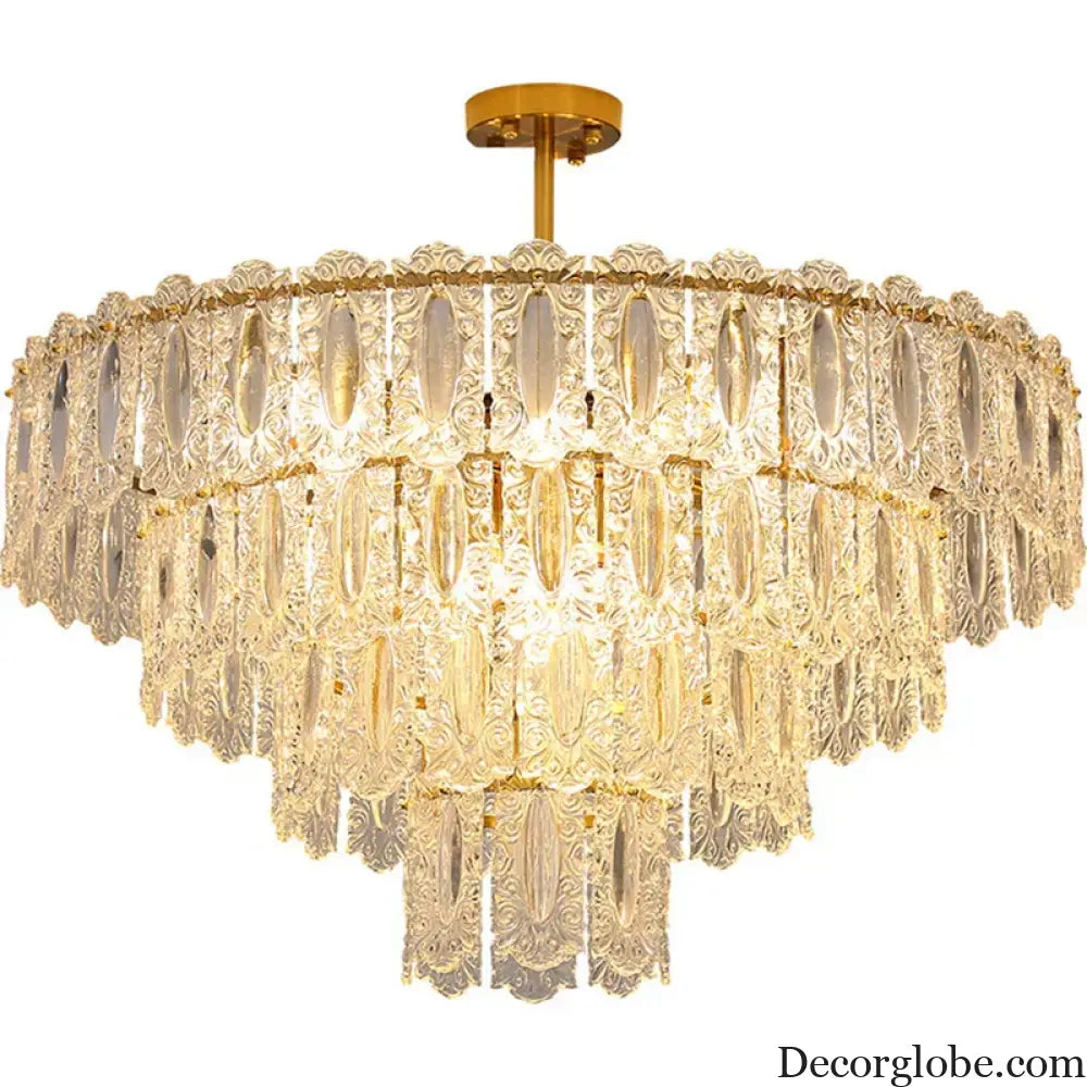 Elegant Post-Modern Glass Chandelier - A Personality Creative High-End Addition for Living Rooms, Dining Rooms, and Bedrooms - DecorGlobe