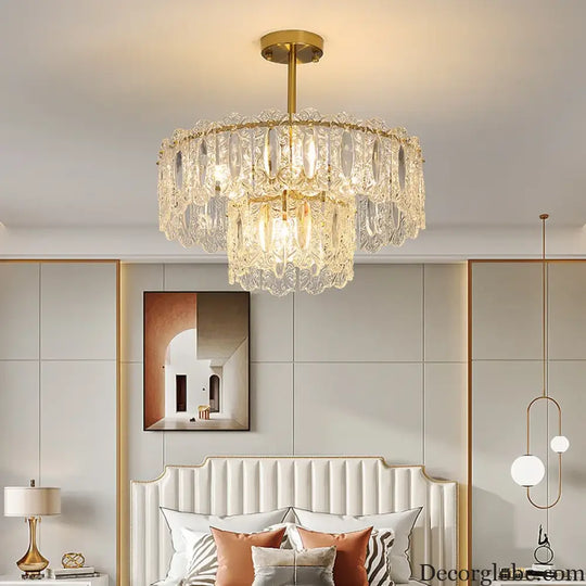 Elegant Post-Modern Glass Chandelier - A Personality Creative High-End Addition for Living Rooms, Dining Rooms, and Bedrooms - DecorGlobe