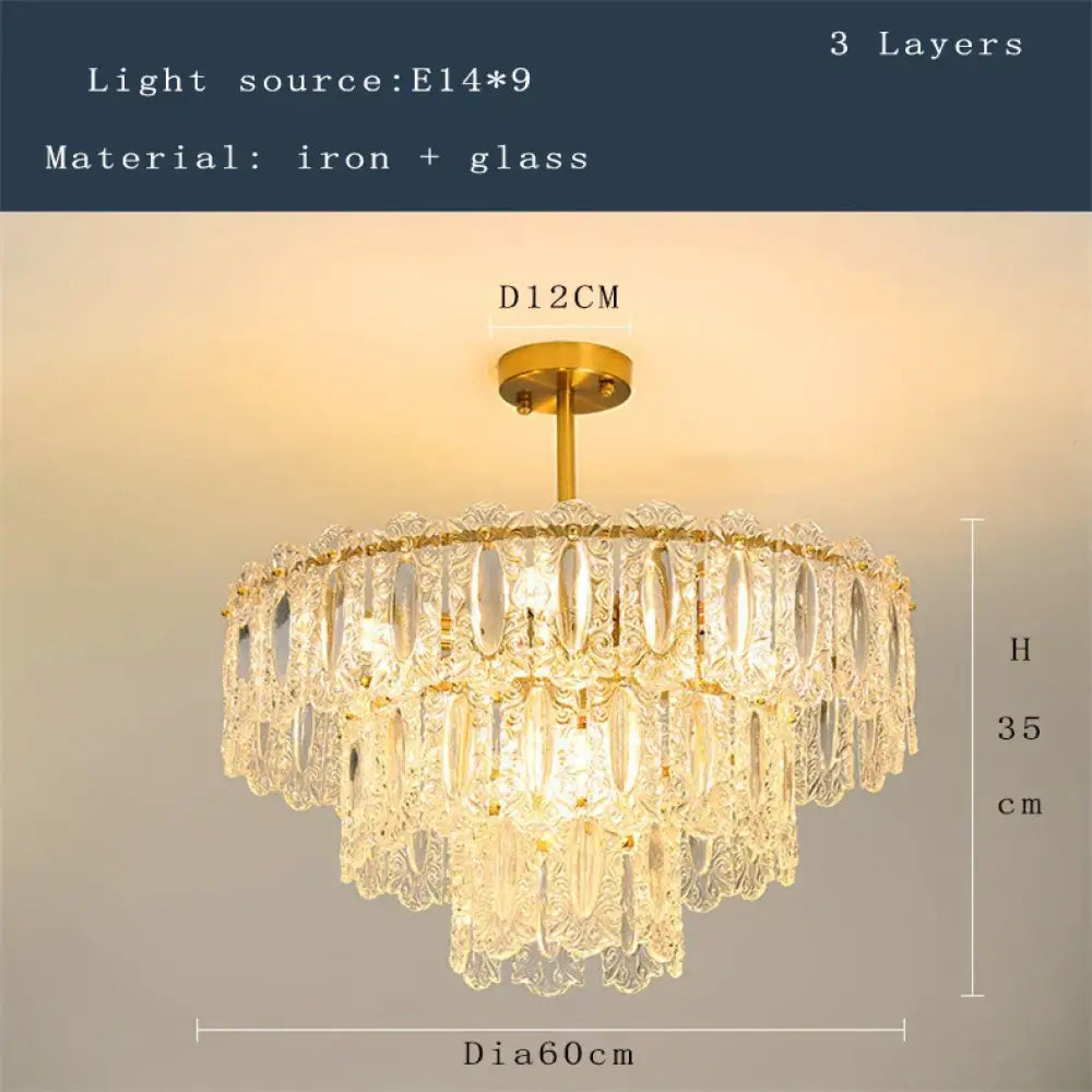 Elegant Post-Modern Glass Chandelier - A Personality Creative High-End Addition for Living Rooms, Dining Rooms, and Bedrooms - DecorGlobe