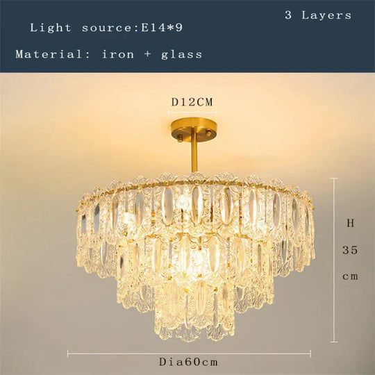 Elegant Post-Modern Glass Chandelier - A Personality Creative High-End Addition for Living Rooms, Dining Rooms, and Bedrooms - DecorGlobe