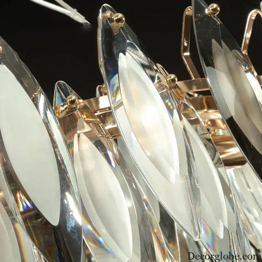 Elegant Round Gold LED Crystal Chandelier - A Modern Luxury Lighting Fixture for Dining Rooms, Living Rooms, and Home Decor - DecorGlobe