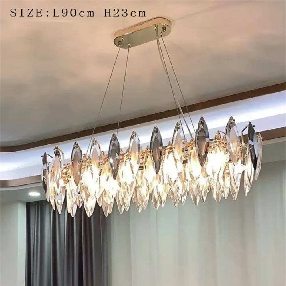Elegant Round Gold LED Crystal Chandelier - A Modern Luxury Lighting Fixture for Dining Rooms, Living Rooms, and Home Decor - DecorGlobe