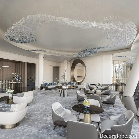Emmanuelle Custom Build Modern Crystal Glass Chandelier chandelier