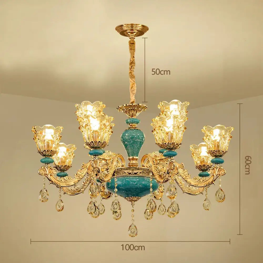 European Luxury Crystal Chandelier Light for Living Room and Bedroom 12 arms / Neutral light / China Mainland Chandelier