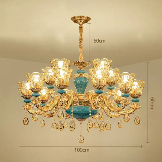 European Luxury Crystal Chandelier Light for Living Room and Bedroom 18 arms / Neutral light / China Mainland Chandelier
