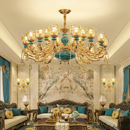 European Luxury Crystal Chandelier Light for Living Room and Bedroom Chandelier