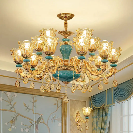 European Luxury Crystal Chandelier Light for Living Room and Bedroom Chandelier