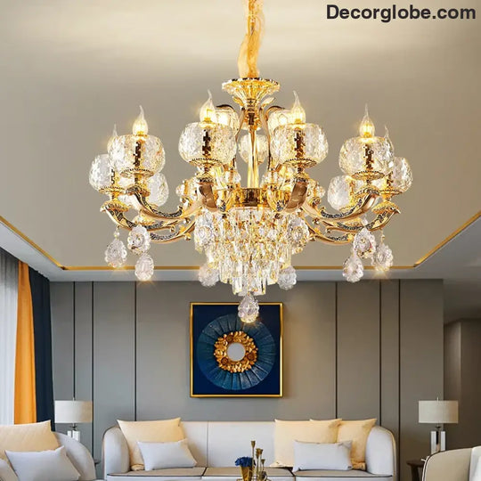 European Modern Simple Chandelier - Luxury Lighting for Home, Villa, Hotel, and Duplex Architectural Spaces - DecorGlobe