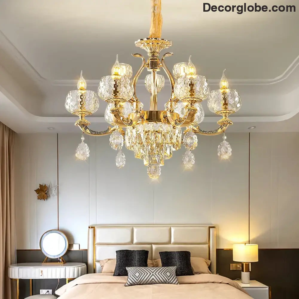 European Modern Simple Chandelier - Luxury Lighting for Home, Villa, Hotel, and Duplex Architectural Spaces - DecorGlobe
