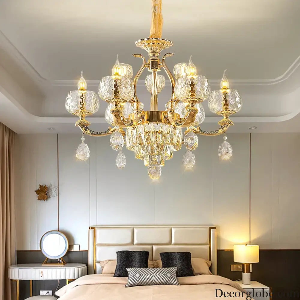 European Modern Simple Chandelier - Luxury Lighting for Home, Villa, Hotel, and Duplex Architectural Spaces - DecorGlobe