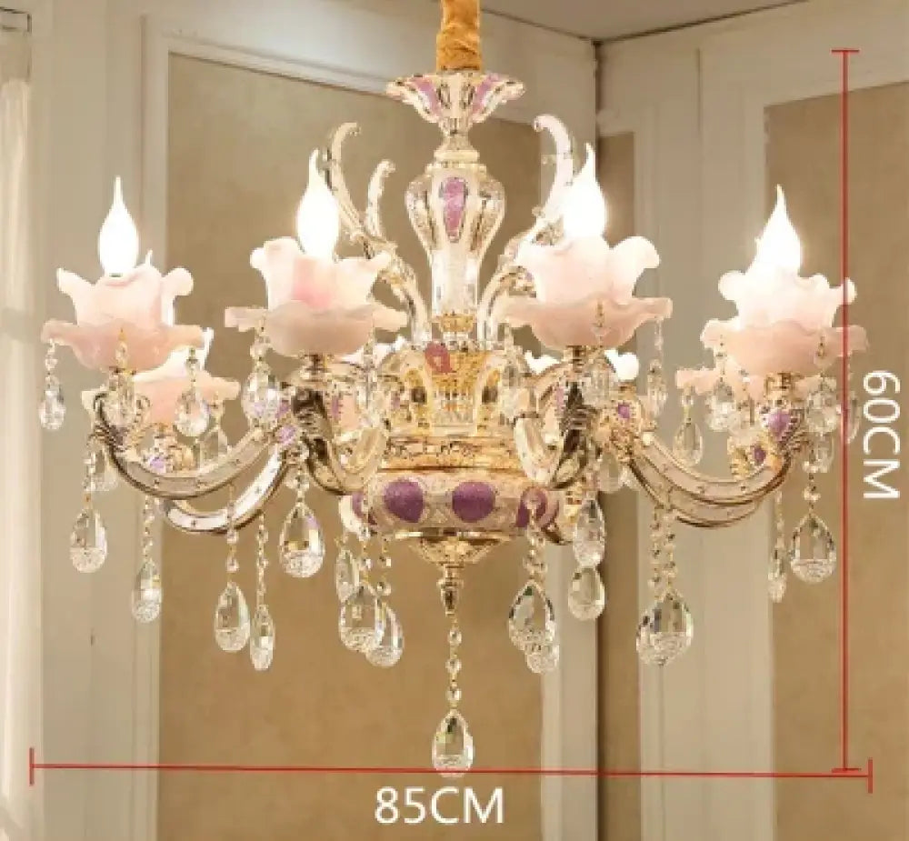 European Style Crystal Chandelier - Elegant Zinc Alloy Pendant Lighting for Modern Decor - DecorGlobe