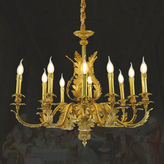European-Style Crystal Copper Chandelier for Luxury Villas 12-head chandelier (diameter 90cm, height 75cm)