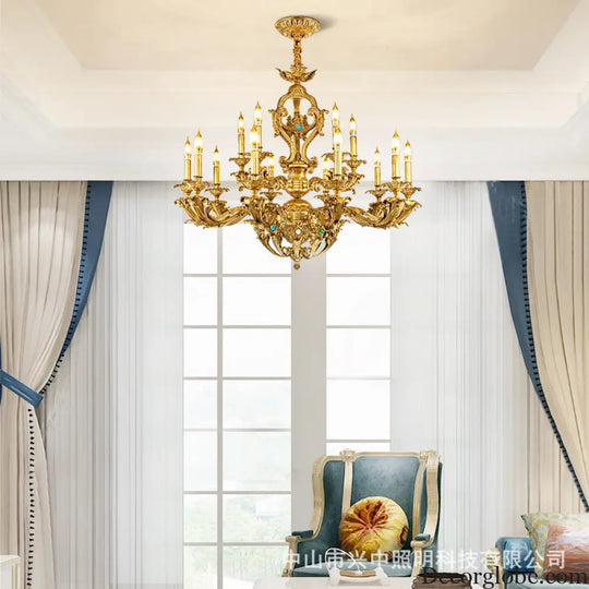 Eva European All-Copper Luxury Palace Crystal Chandelier 10 + 5 head chandelier (diameter 100cm, height 85cm) Chandelier