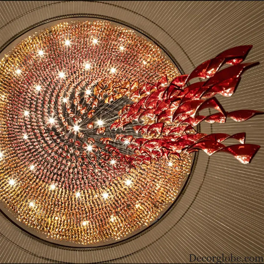 Evangeline Custom Build Large Foyer Glass Chandelier Chandelier